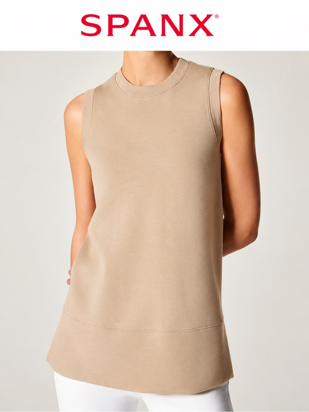 SPANX AirEssentials Fawn Tan Tunic Tank Muscle Tee 2X